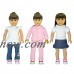 Doll Clothes - Pink Sneakers Shoes Fits American Girl & Other 18 Inch Dolls   